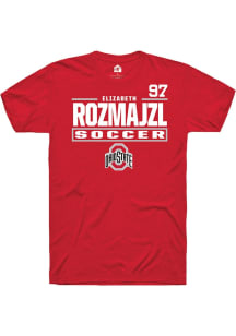Elizabeth Rozmajzl Ohio State Buckeyes Red NIL Stacked Box Short Sleeve Player T Shirt