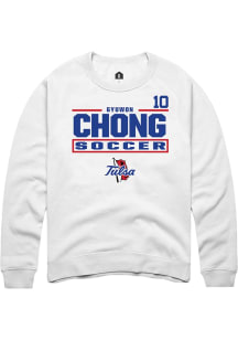 Gyuwon Chong Tulsa Golden Hurricane Mens White NIL Stacked Box Player Crew