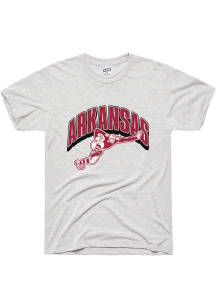 Charlie Hustle Arkansas Razorbacks Natural Heisman Short Sleeve Fashion T Shirt