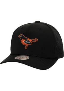 Mitchell and Ness Baltimore Orioles Perfect Pro Logo Mesh Adjustable Hat - Black