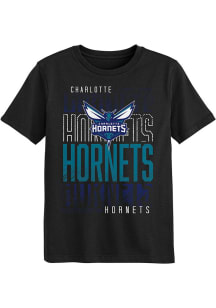 Charlotte Hornets Boys Black Marquee Short Sleeve T-Shirt