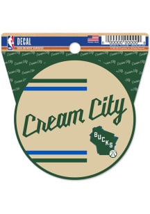 Milwaukee Bucks 2025 City Edition Clean Cut Auto Decal - Green