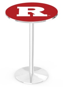 Rutgers Scarlet Knights Chrome Round Base Pub Table