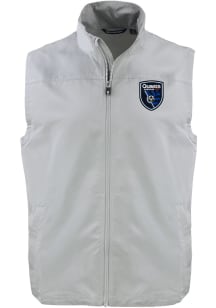 Cutter and Buck San Jose Earthquakes Big and Tall Grey Charter Mens Vest