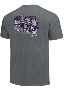 K-State Wildcats Grey Comfort Colors Script Short Sleeve T Shirt