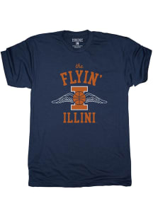 SLAM Illinois Fighting Illini Navy Blue Vault Flyin Illini Short Sleeve Fashion T Shirt