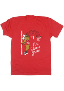 SLAM Houston Cougars Red #1 Phi Slama Jama Vintage Basketball Short Sleeve Fashion T Shirt