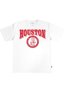 SLAM Houston Cougars White Vintage Circle Short Sleeve Fashion T Shirt