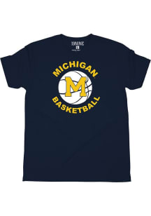 SLAM Michigan Wolverines Blue Basketball Short Sleeve Fashion T Shirt