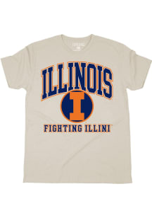 SLAM Illinois Fighting Illini Oatmeal Basketball Short Sleeve Fashion T Shirt