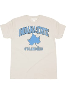SLAM Indiana State Sycamores Oatmeal Oversized Logo Classic Short Sleeve Fashion T Shirt