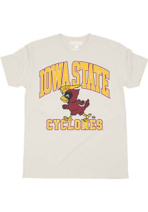 SLAM Iowa State Cyclones Oatmeal Oversized Logo Classic Short Sleeve Fashion T Shirt