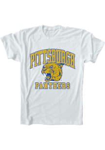 SLAM Pitt Panthers White Oversized Logo Classic Short Sleeve Fashion T Shirt