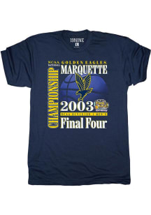 SLAM Marquette Golden Eagles Navy Blue Basketball Short Sleeve Fashion T Shirt