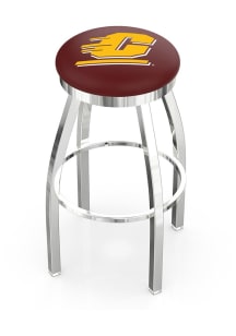 Central Michigan Chippewas Chrome Pub Stool - Silver