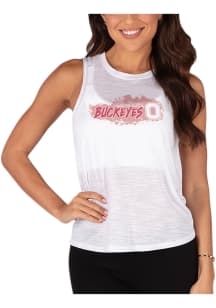 Concepts Sport Ohio State Buckeyes Womens White Infuse Tank Top