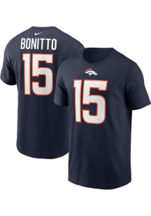 Nik Bonitto Denver Broncos Navy Blue Alt Short Sleeve Player T Shirt