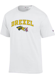 Champion Drexel Dragons White Logo Short Sleeve T Shirt