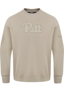 Pro Standard Pitt Panthers Mens Tan Neutral Long Sleeve Fashion Sweatshirt