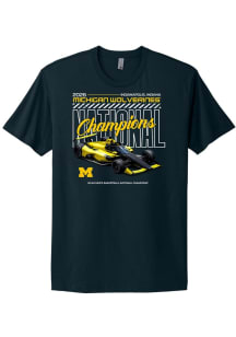 Summit Sportswear Michigan Wolverines Navy Blue MBB National Champs 2026 Indy Short Sleeve T Shirt