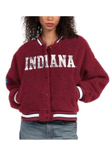 Starter Indiana Hoosiers Womens Crimson Interception Light Weight Jacket