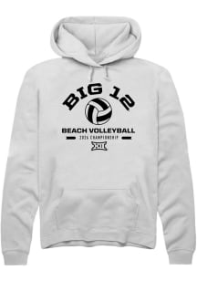 Summit Sportswear Big 12 Mens White 2026 Beach Volleyball Championship Long Sleeve Hoodie