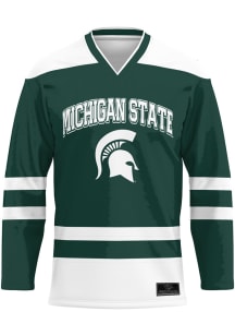 ProSphere  Michigan State Spartans Mens Green Replica Classic Hockey Jersey