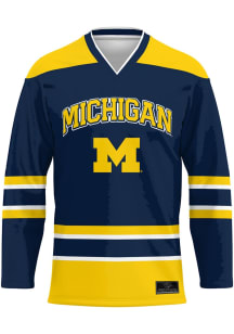 ProSphere  Michigan Wolverines Mens Blue Classic Hockey Jersey