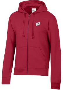 Gear for Sports Wisconsin Badgers Mens Red Big Cotton Long Sleeve Full Zip Jacket
