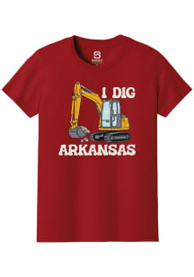 Summit Sportswear Arkansas Youth Red I Dig Arkansas Short Sleeve T-Shirt
