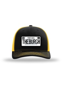 Uscape Pittsburgh The Burgh design on a structured trucker silhouette Adjustable Hat - Black