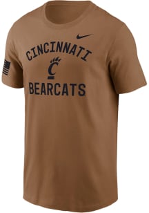 Nike Cincinnati Bearcats Brown Military Appreciation DriFit Short Sleeve T Shirt