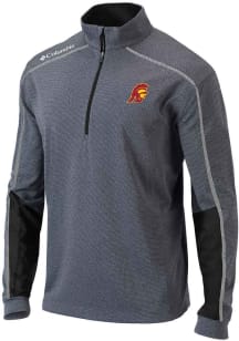 Columbia USC Trojans Mens Black Heat Seal Omni Wick Shotgun 2.0 Long Sleeve Qtr Zip Pullover