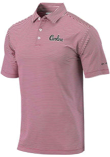 Columbia South Carolina Gamecocks Mens Red Club Invite Stripe Short Sleeve Polo