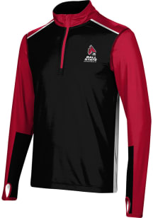 ProSphere Ball State Cardinals Mens Red Counter Long Sleeve Qtr Zip Pullover