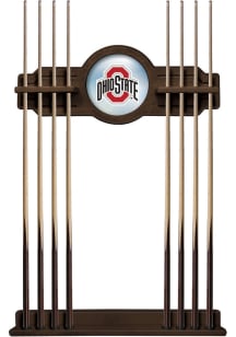 Ohio State Buckeyes Solid Wood Cue Rack Pool Table