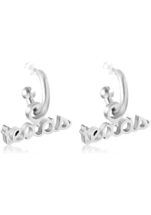 Texas EB & Co Script Huggie Hoop Womens Earrings