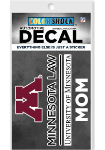 Minnesota Golden Gophers Law School Mom Auto Decal - Maroon