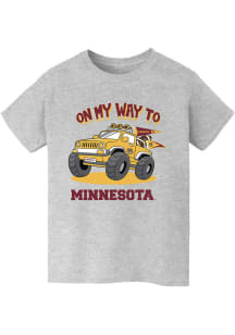 Vive La Fete Minnesota Golden Gophers Youth Grey On My Way Short Sleeve T-Shirt