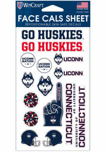 UConn Huskies 4x7 Face Tattoo