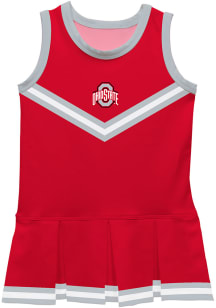 Vive La Fete Ohio State Buckeyes Toddler Girls Scarlet Red Britney Sets Cheer Dress