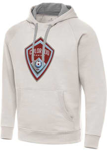 Antigua Colorado Rapids Mens White Full Front Victory Long Sleeve Hoodie