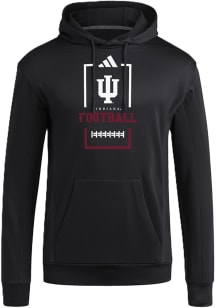 Adidas Indiana Hoosiers Mens Black Locker Football Warmup Hood