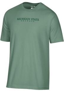 Michigan State Spartans Green Embroidered Grandpa Short Sleeve T Shirt