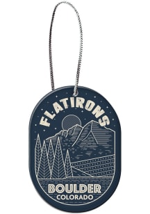 Boulder Navy Blue Flatirons Acrylic Souvenir Ornament
