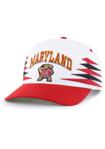 47 Maryland Terrapins Diamond Cut Hitch Adjustable Hat - White