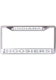 Indiana Hoosiers Metallic Inlaid License Plate Frame - Silver