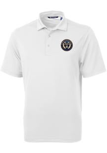 Cutter and Buck Philadelphia Union White Virtue Eco Pique Big and Tall Polo