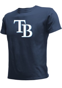 Stitches Tampa Bay Rays Youth Navy Blue Logo Short Sleeve T-Shirt