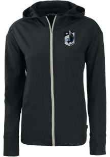Cutter and Buck Minnesota United FC Womens Black Daybreak Light Weight Jacket